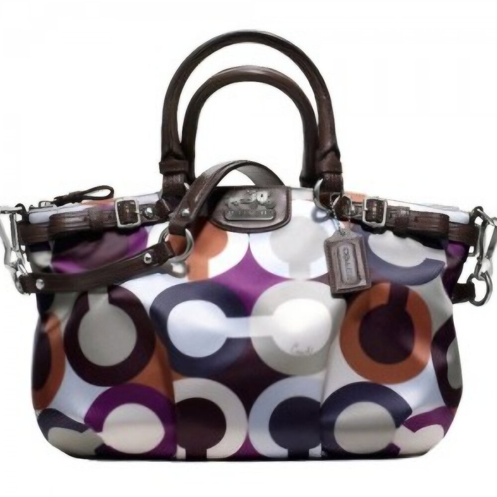 Coach Madison Graphic Op Art Sophia Satchel w/Coach Box